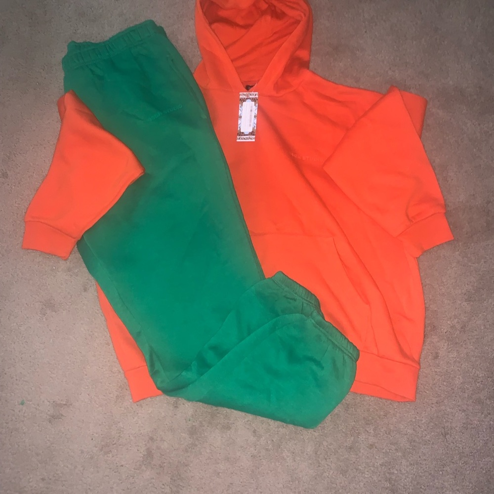 Color block jogging set - Picture 3 of 4